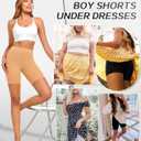 4 Pack Cotton Boy Shorts Underwear for Women Anti Chafing Shorts for Under Dresses Soft Boxers Panties (XXXL)