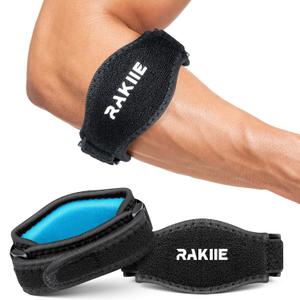 Elbow Brace 2 Pack-Climate Pledge Friendly, Tennis Elbow Brace for Men Women, Sustainable Non-slip Tennis Elbow Strap for Tendonitis, Adjustable Golfer Counterforce Brace for Pain Relief, Blue