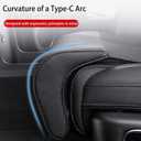 Car Seat Leg Extension with Lumbar Support, Extension Pad for General Motors Car Seats, Leg and Waist Support for Car Travel, Nappa Leather Memory Foam (Black)