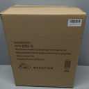 Monkfish Modern Black Outdoor Post Light, Waterproof Exterior Pillar Lamp with Square Base & Cyan Striped Glass Shade, E26 Socket, Weather Resistant Garden Path Light for Patio, Yard, Driveway (1-PACK)