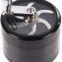 1.5 Inch Hand Seasoning Spice Cracker Crusher Grinder with Handle(Black)