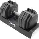 CAP Barbell 55 lb Single Adjustable Dumbbell with Full Rotation Chrome Handle