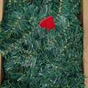 Christmas Garland with Lights, 50 LEDs 9FT Prelit Garland Battery Operated Outdoor Indoor Christmas Decorations Lighted Garland for Stairs Railing Fireplace Mantle Front Door Home Holiday Decor