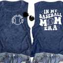 Baseball Mom Shirt Tank Tops Baseball Love Graphic Tee Shirts Women Summer Casual Loose Sleeveless Shirt (Blue, XL)