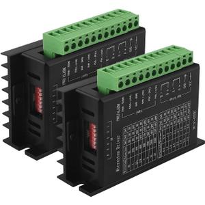 2pcs Stepper Motor Driver, Upgraded Version TB6600 Stepper Driver,4A 9-42V 32 Subdivision for Nema 17/23 Stepper Motor Single Axis Hybrid CNC Controller for CNC/42 57 86 Stepper Motor