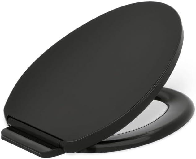 Kohler K-26801-7 Impro ReadyLatch Quiet Close Elongated Toilet Seat, Black