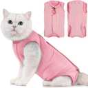 Avont Cat Recovery Suit - Kitten Onesie for Cats After Surgery, Cone of Shame Alternative Surgical Spay Suit for Female Cat, Post-Surgery or Skin Diseases Protection -Pink(L)