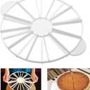 Round Cake Slice & Pie Slicer Marker, Cake Divider, Cheesecake Cutter, Double Sided Cake Portion Marker, 10 or 12 Slices-Works for Cakes Up To 16-Inches Diameter