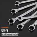 Egofine 1 inch Ratcheting Combination Wrench SAE, Industrial Grade Gear Spanner with 12-Point Design, 72-Tooth Ratchet, Chrome Vanadium Steel