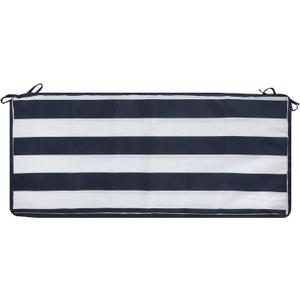 Magpie Fabrics Patio Bench Cushion Cover 42x18x3 Inch, NO Insert! Water&Fade Resistant Outdoor Loveseat Replacement Cover with Zipper (Navy White) (42" W x 18" D x 3" H (1 Pack), White Navy)