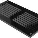 Vent Systems 8'' x 4'' Inch (Overall Dimensions) Pack of 5 Black Air Vent Duct Cover Metal Return Grill with Built in Pest Guard Screen HVAC Grille for Home Improvement 6x2 (Opening Dimensions)