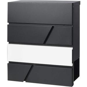 Lockable Mailboxes with Keys,Outdoor Wall Mounted Mail Box with Large Capacity,14 3/10" x 4 1/10" x 13",White