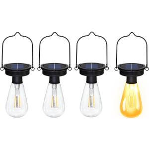 4 Pack Replacement Solar Light Tops,3.23in Solar Hanging Lantern Replacement Parts Outdoor Light Bulbs ,Small Waterproof Lantern for Outside Garden Patio Decor,DIY Gifts