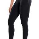 Workout Leggings with Pockets for Women High Waist Yoga Pants 25"/28" Cream Soft Lightweight Athletic Gym Tights (Medium, Black)