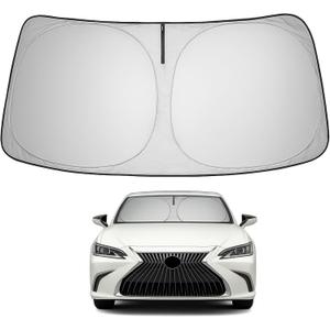 Proadsy 2025 Upgrade Windshield Sun Shade Custom Fit Lxus ES 2019-2024 2025 4-Layer Foldable Front Sunshade Protector Sun Visor Blocks UV Rays Keep Car Cooler