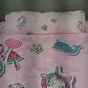 beeweed Toddler Nap Mat, Rollup Design Kid Sleeping Mat with Removable Pillow & Minky Blanket, Toddler Sleeping Bag for Daycare Preschool Travel Camping (Pink Unicorn)