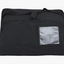HUBERT Pizza Delivery Bag Black Nylon Side Loading Medium Insulated - 18/2" L x 18 1/2" W x 7" H