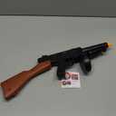 Nicky Bigs Novelties Adult Gangster Machine Gun Costume Prop 19.5 Black Plastic Replica Toy with Authentic RataTatTat Sound Effects Lightweight Accessory