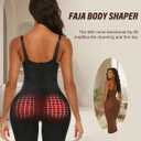 Fajas Colombianas Moldeadoras Bodysuits For Women Tummy Control Butt Lifting Shapewear with Butt Pads (Black), Small