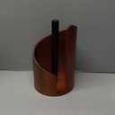 Paper Towel Holder - 100% Natural Wood, Wooden Wood Stand with Iron Base, Wooden Paper Towel Holder for Kitchen, Desktop, Cabinet (Brown)
