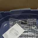 Amazon Basics Sturdy Portable 2-Door Top-Load Hard-Sided Pet Travel Carrier with Secure Ventilation, Handle, Front & Top Entry for Dogs, Cats, 22.8"L x 15"W x 13"H, Gray & Blue