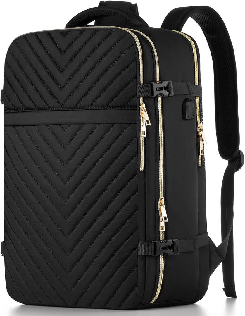 MOMUVO Carry On Backpack for Women,Flight Approved Extra Large Travel Laptop Backpack Water Resistant Luggage Travel Bag for Weekender Business, Black MOMUVO Carry On Backpack for Women,Flight Approved Extra Large Travel Laptop Backpack Water Resistant Luggage Travel Bag for Weekender Business, Black