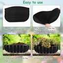 4PCS Window Basket Liners Fabric Liners Hanging Flower Box Liner Felt Trough Planter Insert Non-Woven Plant Liner Replacement for Garden Planters