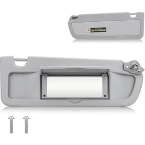 Sun Visor for 2006-2011 Honda Civic EX LX Sedan SI Coupe, Right Passenger Side Gray Sunvisor Replacement 83230-SNA-A01ZA (Grey)