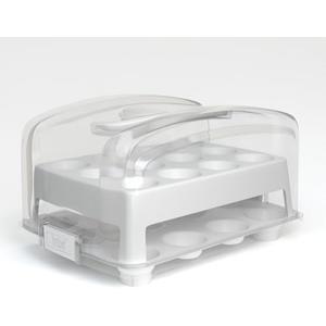 Top Shelf Elements Cupcake holder Fof MINI Small Size Cupcakes NOT for Standard Size Cupcakes. Fashionable Green MINI Cupcake Carrier Holds 24 MINI-Size Cupcakes, MINI Cupcake Traveler, Reusable Box