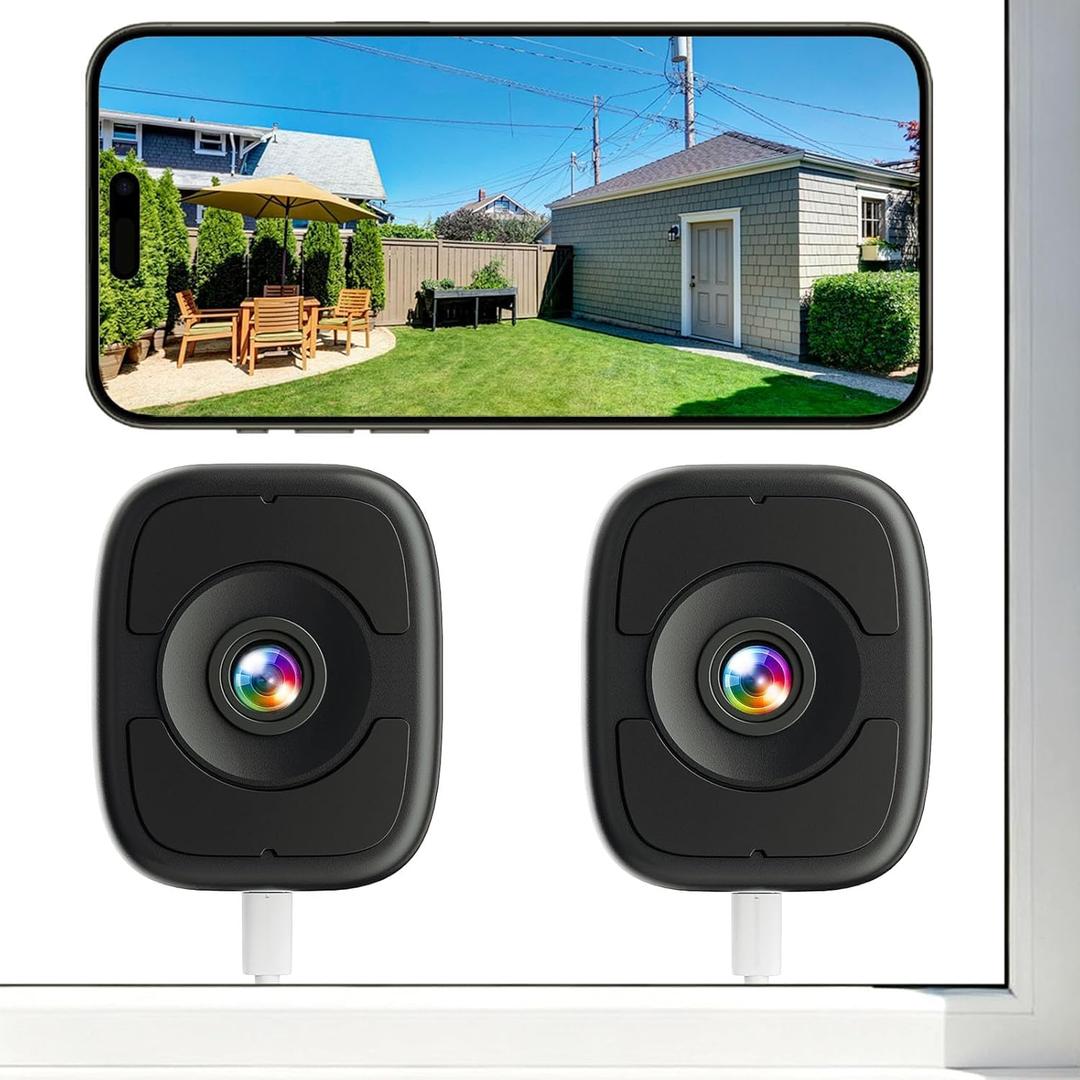 5MP 3K Magnetic Window Camera, Indoor Safeview Camera with Night Vision Full Color, WiFi6 Window Camera for Home Security, AI Human Vehicle Detection, 2.4/5GHz WiFi, 24/7 Recording, 2 Way Talk