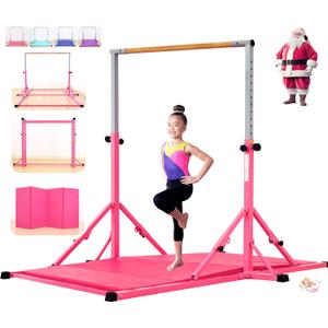 Marfula Gymnastic Bar For Kid and Teenage of 3-25, 5Ft/8 FT Base Length 4Ft Width 5Ft Adjust Height, Gymnastic Kip Bar For Gymnast, Gymnastic Training Equipment For Professional Training Home Club Use