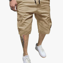 JMIERR Mens Casual Twill Cargo Shorts Cotton Drawstring Classic Cargo Stretch Short with 6 Pockets Size 38