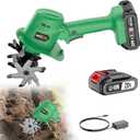 20V Cordless Tiller Cultivator for Gardening, Electric Garden Tiller with Only 1 x 2.0Ah Battery & Charger, Garden Rototiller for Lawn Gardening Soil Cultivation