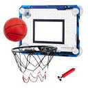 BOHEN Mini Basketball Hoop Stylish Honeycomb Backboard with Strong Wall-Mounted Suction Cups - Basketball Toy Gifts for Kids - Suitable for Smooth Wood, Glass, Tiles, Marble(Blue, No Scorer)