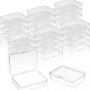30 Pcs Small Plastic Containers with Lids, 4.13"2.95"0.98"Mini Plastic Clear Bead Storage Containers Case Rectangular Craft Storage Boxes with Lids for Jewelry Beads Craft Hardware Pins