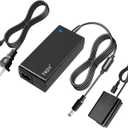 TKDY NP-FW50 for Sony ZV-E10 Dummy Battery AC-PW20 Continuous Power Supply Adapter Kit Compatible for Sony Alpha ZVE10 A6400 A6000 A6100 A5100 A7 A7II Cameras.