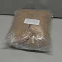 NeColorLife Ottoman Covers - Stretch Slipcover, Knitted Jacquard Fabric for Square Ottoman, Storage Stool, Footstool Protector - Light Coffee, 2PCS