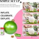 Holiball Inflatable Holiday Ornament Ultimate Indoor/Outdoor Decoration Reusable and Storage Friendly for Weddings, Parties, Events, Team Colors 18" White