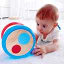 Hape Baby Drum | Colorful Rolling Drum Musical Instrument Toy for Toddlers, Rhythm & Sound Learning, Battery Powered (E0333)