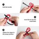 100Pcs 24 Inch Heavy Duty Industrial Zip Toes,Releasable Black Cable Ties, Nylon Adjustable Tie wrap,Reusable Zip Toes Tie Straps For Garden Plant Secure Vine, Home, Office Use