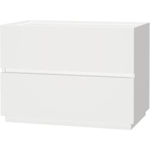 woodtalks Stackable 2 Drawer Dresser, Multi-Purpose Storage Closet Cube Dressers for Bedroom, Storage Cabinet for Entryway, Nightstand Sofa Beside Table Drawer Chest, 23.6 in, White