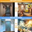 Heavy Duty Magnetic Thermal Insulated Door Curtain, Oxford Cloth-Thicken Polyester Fiber Fill, Fits Size 32x80inch, Self Sealing, Pet and Kid Friendly, Temporary Door Window Insulation for Winter