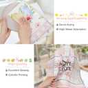 Amandir Easter Bunny Kitchen Towels, Pink Rabbit Ears Eggs Floral Leaves Dish Towels Set of 4, 18x26 Inch Buffalo Plaid Hello Spring Happy Easter Home Tea Bathroom Seasonal Decorations Hand Towels