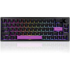 BOYI 66Pro Rapid Trigger Magnetic Switch Mechanical Keyboard,65% Hall Effect Hyper-Fast Adjustable Actuation 8K Hz Polling Rate Hot Swap Gasket RGB Wired Gaming Keyboard with Knob (Black)