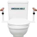 Lunderg Toilet Safety Rails for Seniors - Easy Installation & Super Sturdy Grab Bars Arms - Non-Bulky & Elegant Handicap Toilet Safety Frame - Seat Handles for Elderly, Disabled or Mobility Issues
