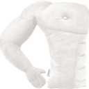 DeluxeComfort Muscle Body Pillow, 1 Count (Pack of 1), White Man