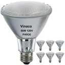 Vinaco PAR30 Flood Light 50W, 6 Pack High Brightness 650LM PAR30 Halogen Long Neck Dimmable,PAR30L Flood 50 Watt 3000K Warm White, Long Lasting PAR 30 50W 120V Flood Long Neck with E26 Base