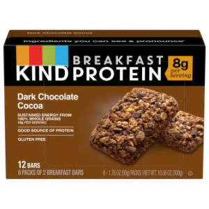 Kind Dark Chocolate Cocoa Breakfast Bars, 12 Bars, Best By: 09 FEB 2026