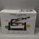 Chefman Rotating Belgian Waffle Maker, 180 Flip Iron w/ Non-Stick Plates, Adjustable Timer, Locking Lid, & Drip Plate, Space Saving Storage, Mess-Free Breakfast, Stainless Steel/Black