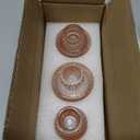 Vixdonos Glass Candlestick Holders Tealight Candle Holders for Table Centerpieces, Wedding Decor and Dinner Party (3 Pcs, Reddish Brown)